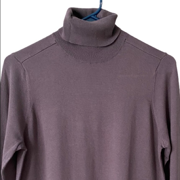 Diane Gilman Purple Fringe Turtleneck Sweater NWT - Picture 6 of 9